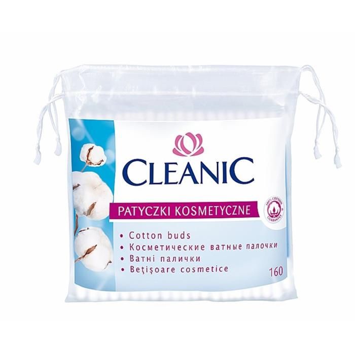 Higiēniskie vates kociņi mazuļiem Cleanic 160gab. SoftPack