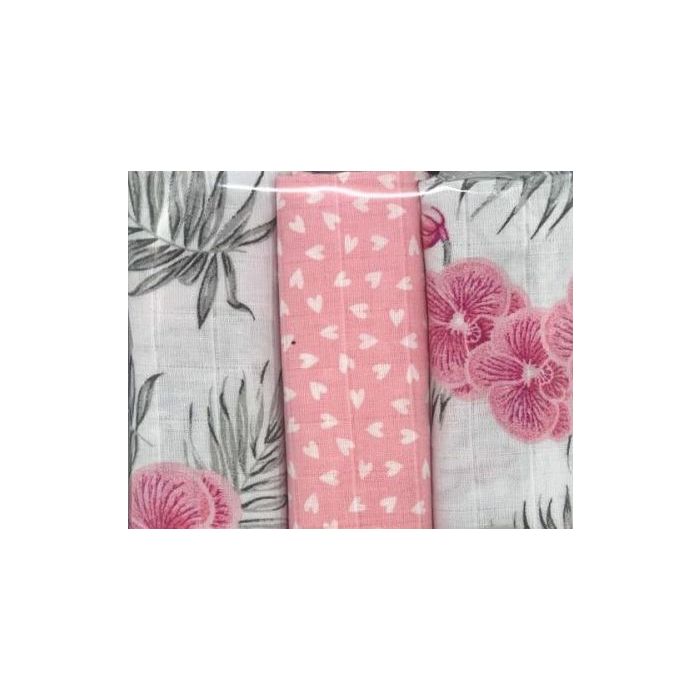 Muslīna autiņi komplekts "The one" 3 gab.