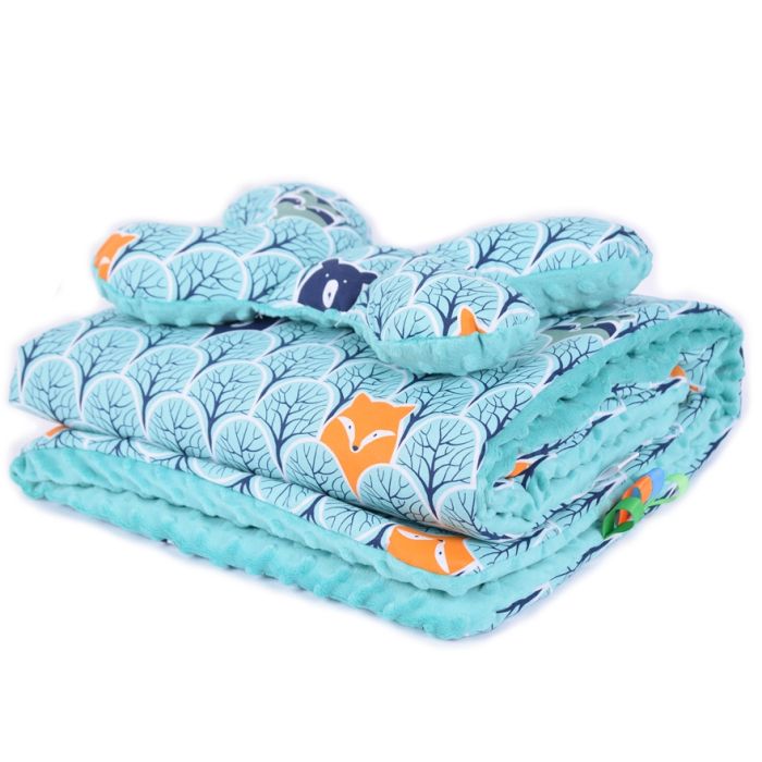 Komplekts "Forest" pleds 100x75cm un spilvens "tauriņš"