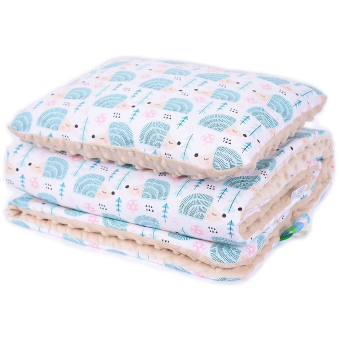 Komplekts "Hedgehog" pleds 100x75cm un spilvens 30x40cm