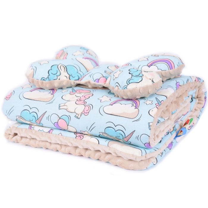 Komplekts "Little ponny" 100x75cm un spilvens "tauriņš"