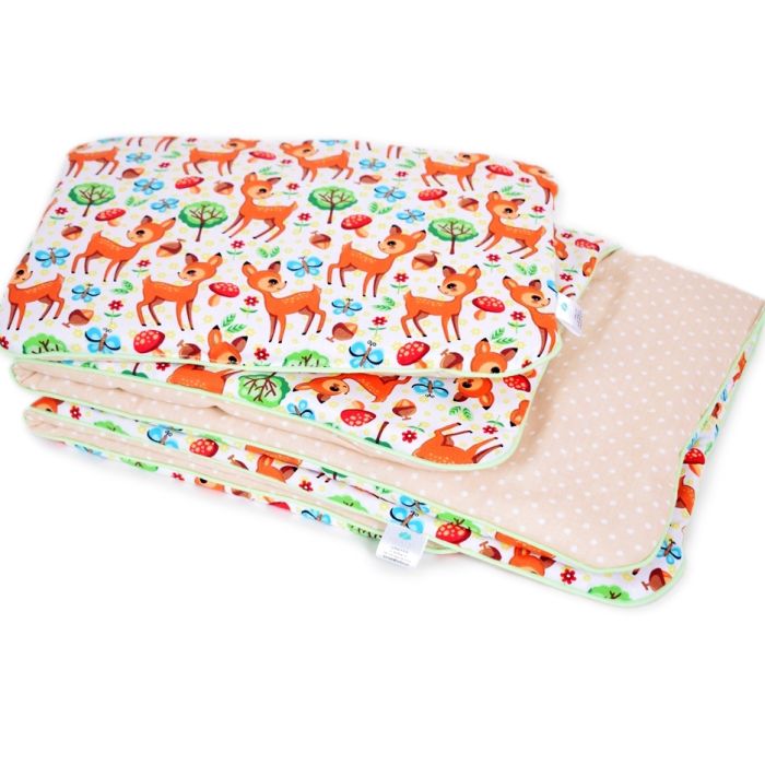 Komplekts ratiņiem "Bembi" sega 60x75cm un spilvens 35x25cm