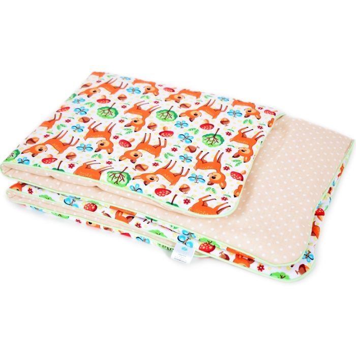 Komplekts ratiņiem "Bembi" sega 60x75cm un spilvens 35x25cm