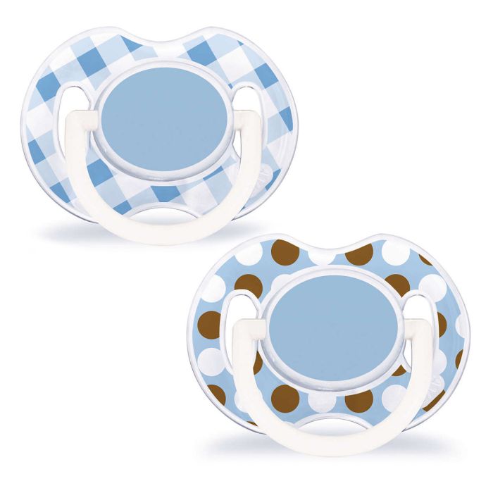 Knupīši AVENT "Fashion" ortodontiski 6-18m zili 2gab.