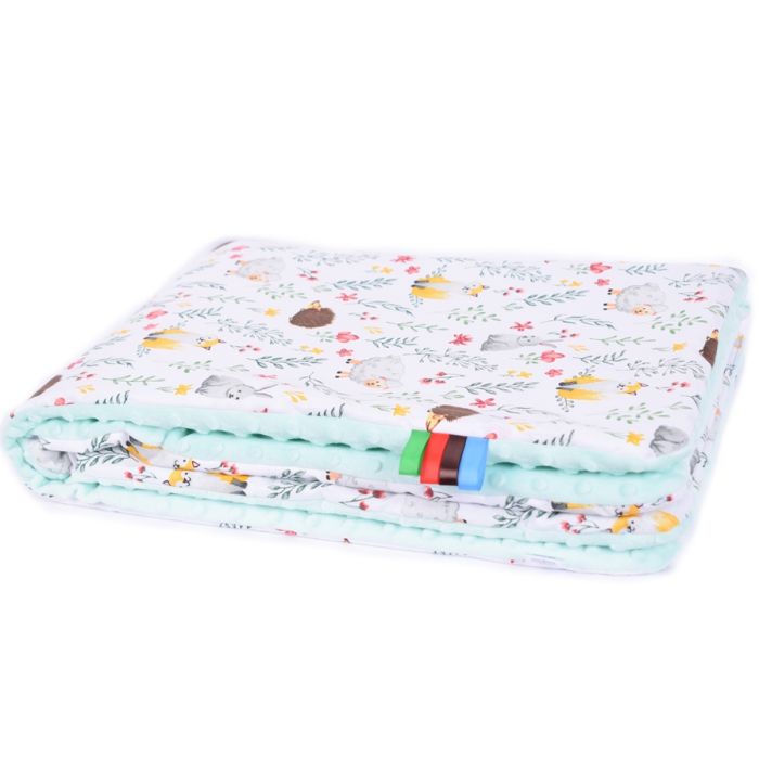 Komplekts "Little Friends" pleds 100x75cm un spilvens 30x40cm