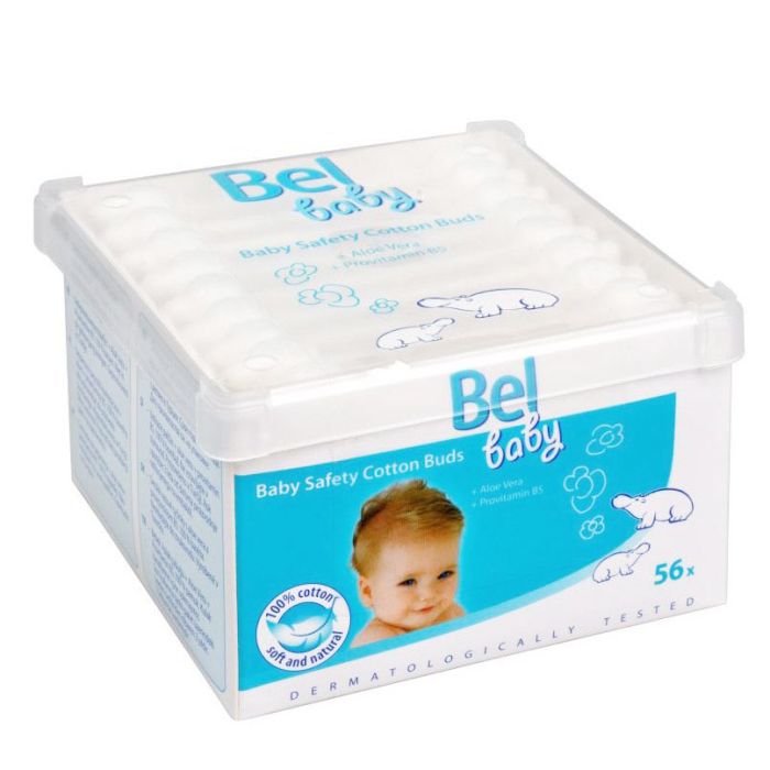 Higiēniskie vates kociņi mazuļiem "Bel Baby" 56gab.