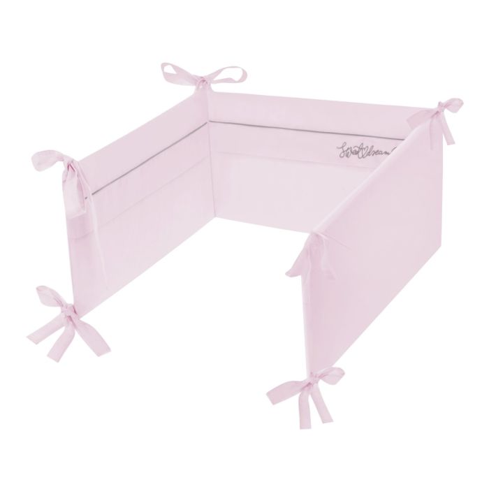 Bērnu gultas veļa ar apmales "Sweet dreams" rozā