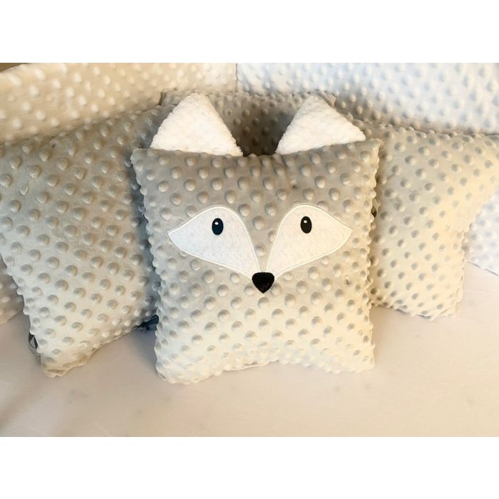 Spilvens ar lentēm (gultas apmales) 180 cm "Cosy clouds" ar lapsu