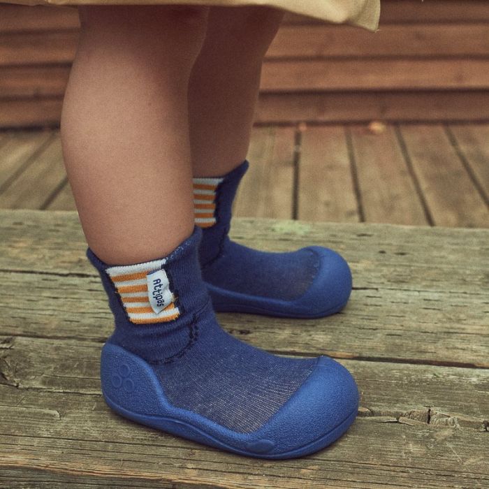 Mazuļu pirmās kurpes Attipas "Rainboots blue" 