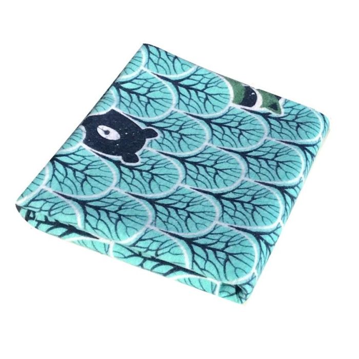 Autiņš flanēļa 70x80 cm, ar zīmējumu zaļa 1gb