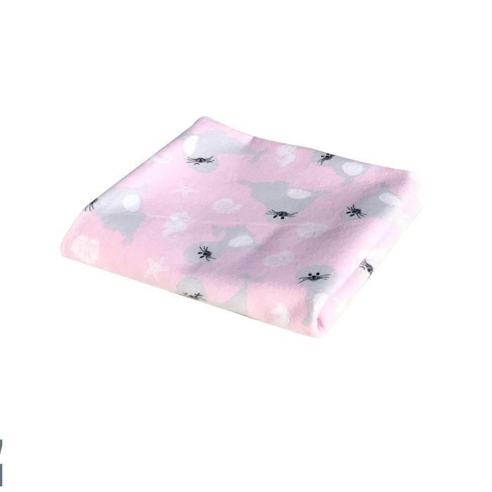 Autiņš flanēļa 70x80 cm, ar zīmējumu, rozā 1gb