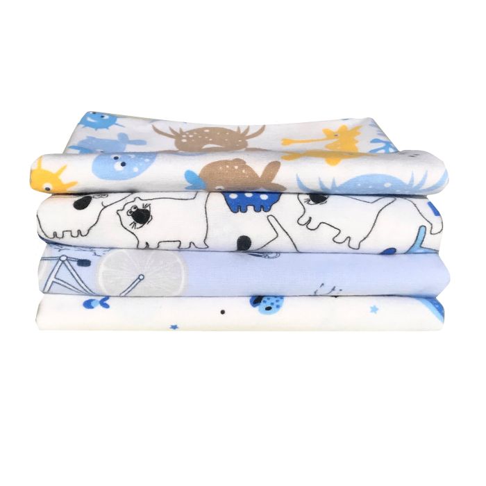 Autiņš flanēļa 70x80 cm, ar zīmējumu zilgans