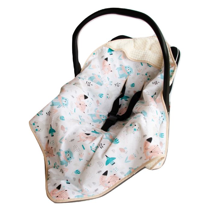 Autosēdeklīša guļammaiss "Forest" 80x80 cm bēšs