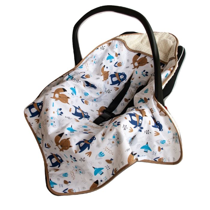 Autosēdeklīša guļammaiss "Forest" 80x80 cm bēšs