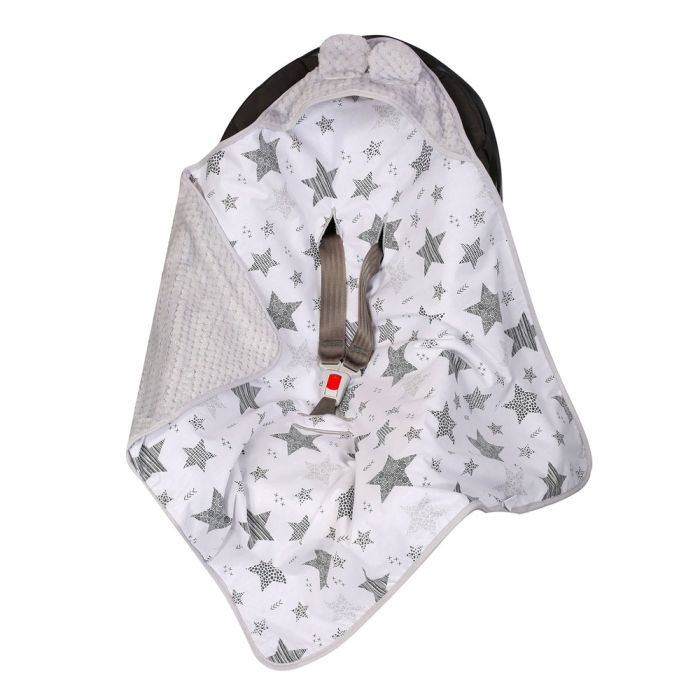 Autosēdeklīša guļammaiss "Star" 80x80 cm pelēks