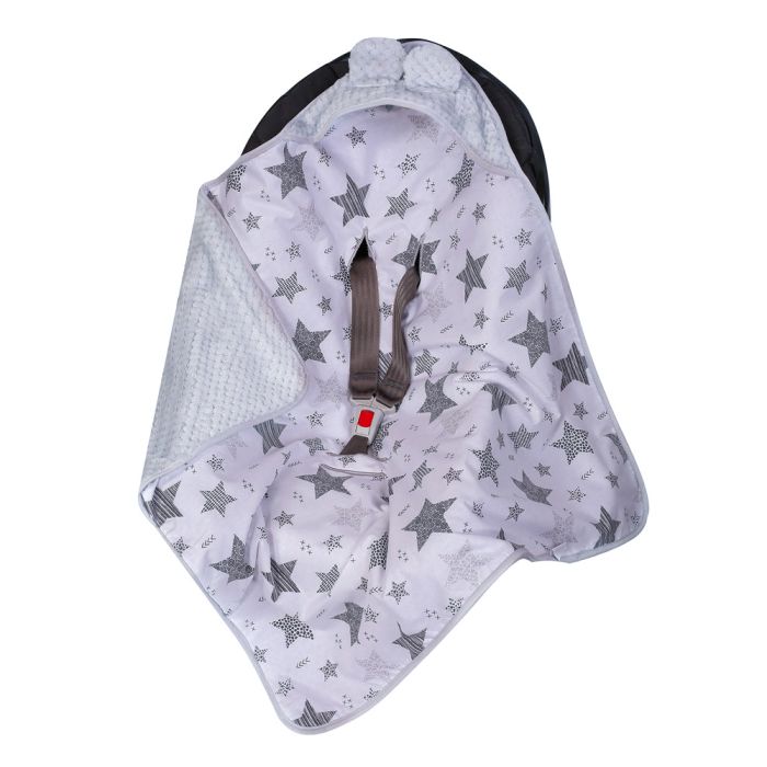 Autosēdeklīša guļammaiss "Star" 80x80 cm pelēks