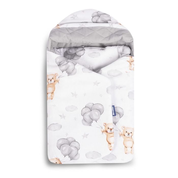 Autokrēsliņa guļammaiss  "Teddy grey" XL