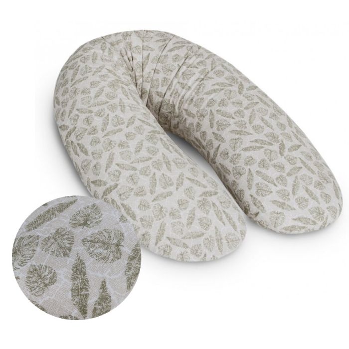 Barošanas spilvens, pakavs 190 cm "Leaf prints" 