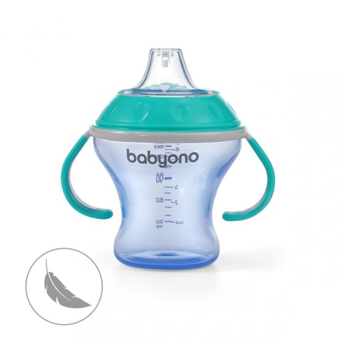 Babyono nepiloša krūzīte ar mīkstu snīpīti  6m+ 180ml 