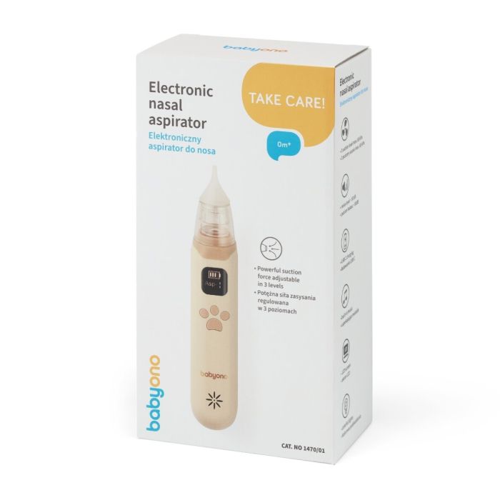 Elektroniskais bērnu deguna aspirators Babyono 1470 beige