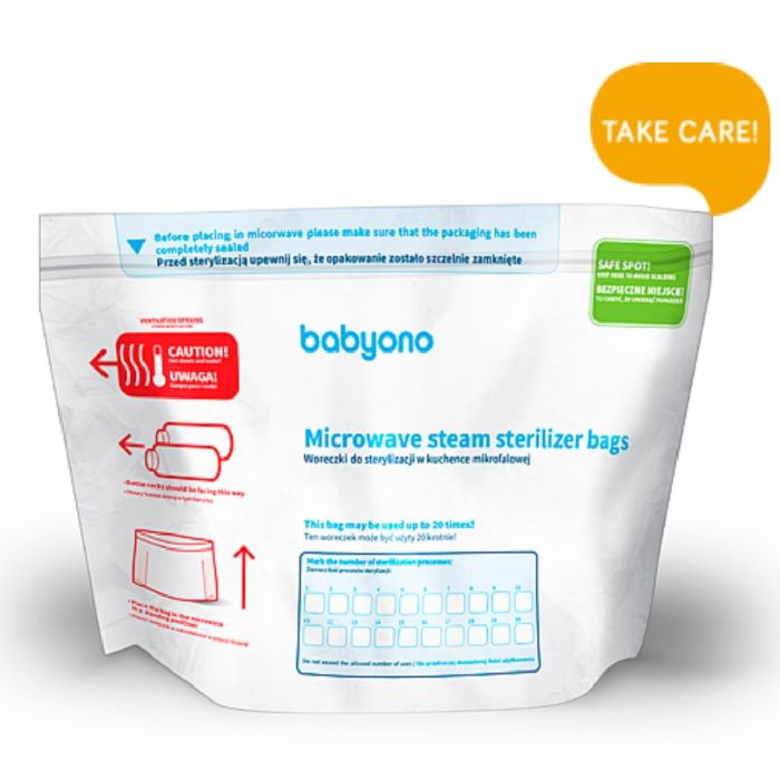 Babyono maisiņi piederumu sterilizēšanai mikroviļņu krāsnī 5 gab.