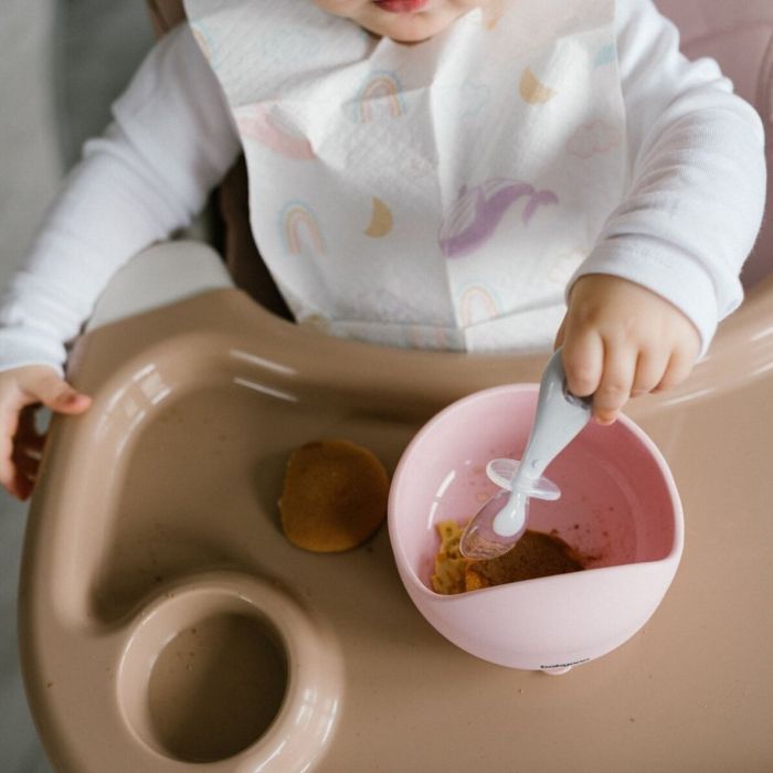 Babyono silikona karotes 2 gab. (pelēks/zils)