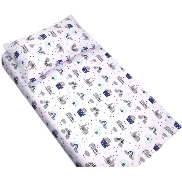 Bērnu gultas veļa šūpulim 80x70cm "Grey" 