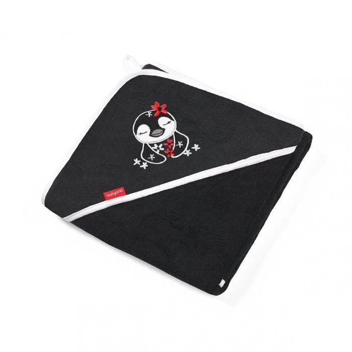 Bambusa dvielis ar kapuci Babyono 85x85 cm "Penguin"