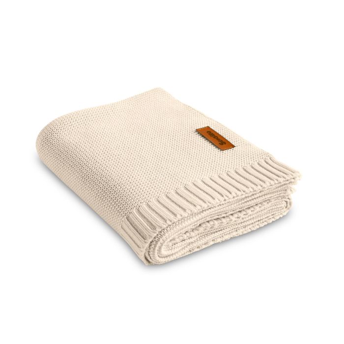 Adīts bambusa viskoze - kokvilnas pleds "Bamboo" 100x80 cm cappuccino