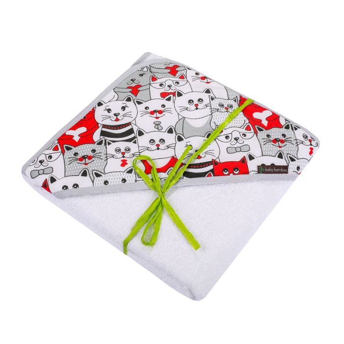 Bambukinis rankšluostis kūdikiui  su gobtuvu 