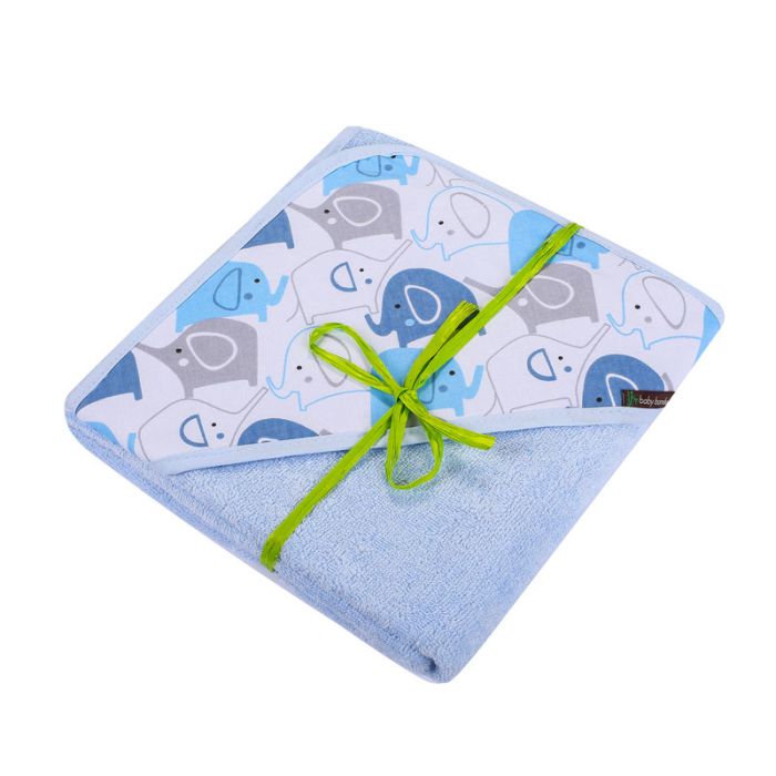 Bambukinis rankšluostis kūdikiui "Baby bamboo" su gobtuvu 100x100 cm 