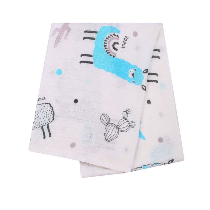 Muslīna autiņš "Lama" 80x70 cm