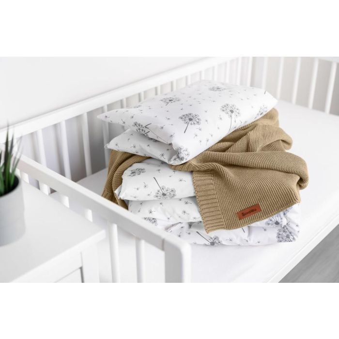 Adīts bambusa viskoze - kokvilnas pleds "Bamboo" 100x80 cm brūns