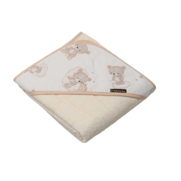 Bambusa dvielis ar kapuci 100x100cm "Baby bamboo" Teddy