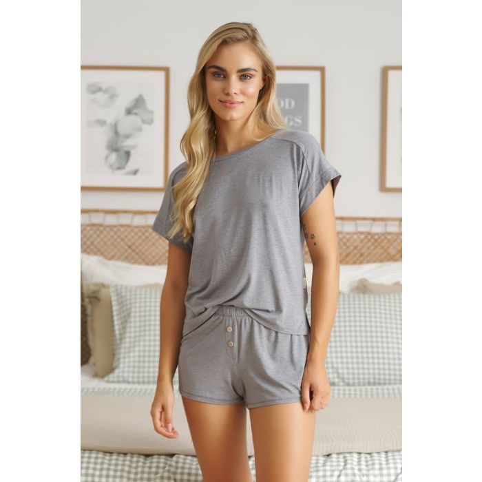 Bambusa pidžamas sievietēm "Bamboo", pelēka 