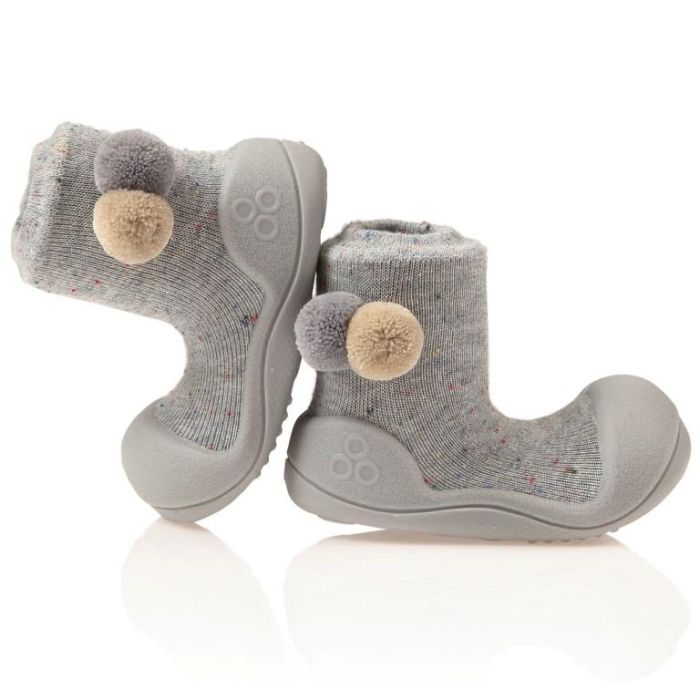 Mazuļu pirmās kurpes Attipas "Shooting star gray" pelēkā krasa 