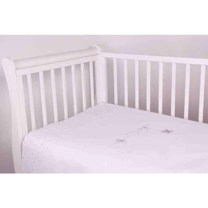 Pārvalku komplekts 135x100 "Balta Sirsniņa" baltas krāsas