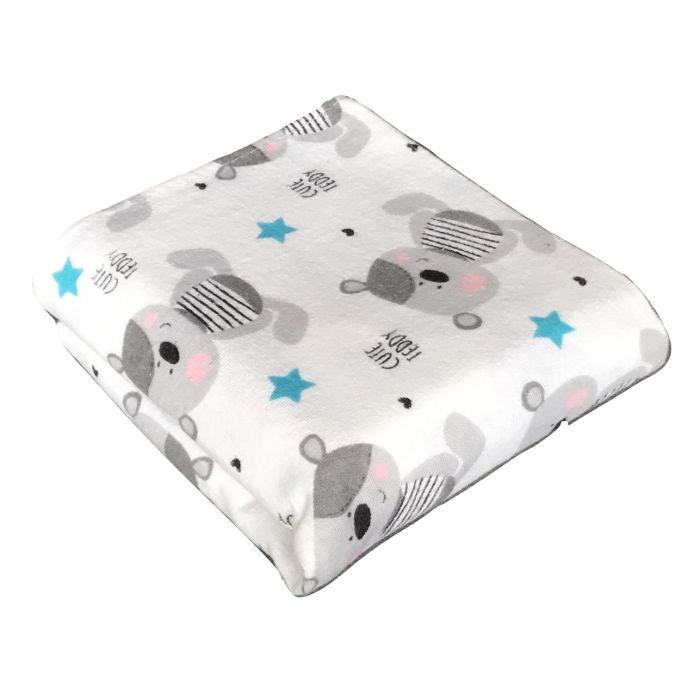 Autiņš flanēļa "Teddy" 70x80 cm, ar zīmējumu, 1gb.