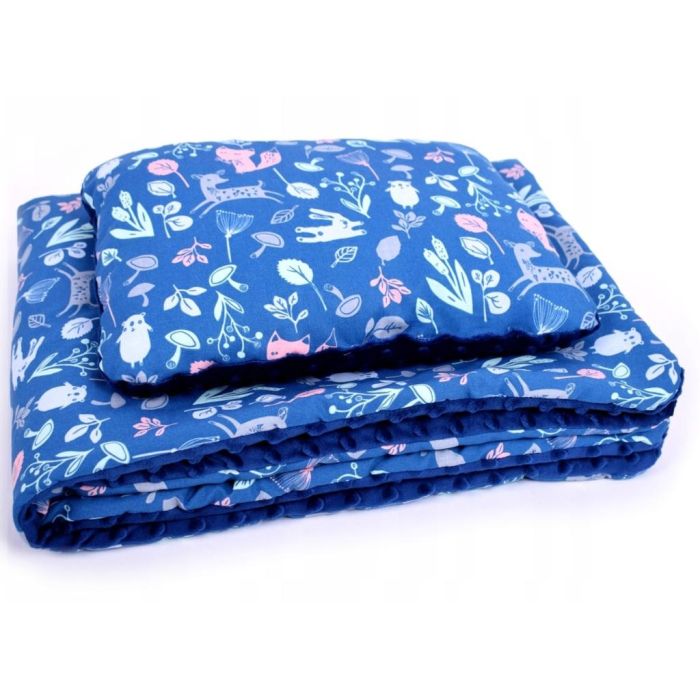 Komplekts ratiņiem "Flora" sega 60x75cm un spilvens 35x25cm