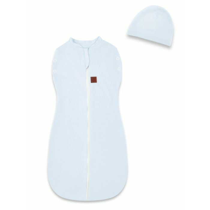 Autiņš - kokons jaundzimušajam Teddy interlock super soft blue