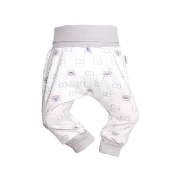 Zīdaiņu bikses "Bear glamour grey" balts