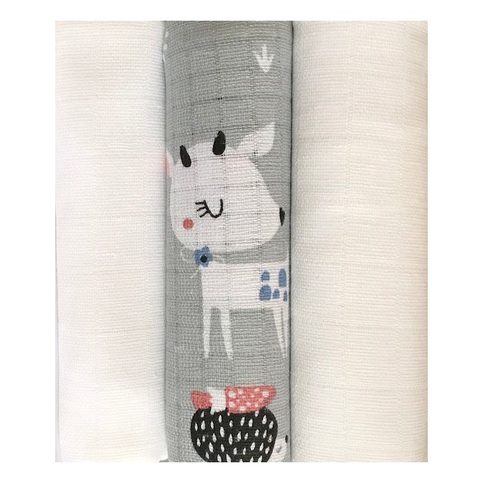 Autiņu komplekts 3 daļas "Grey bembi"