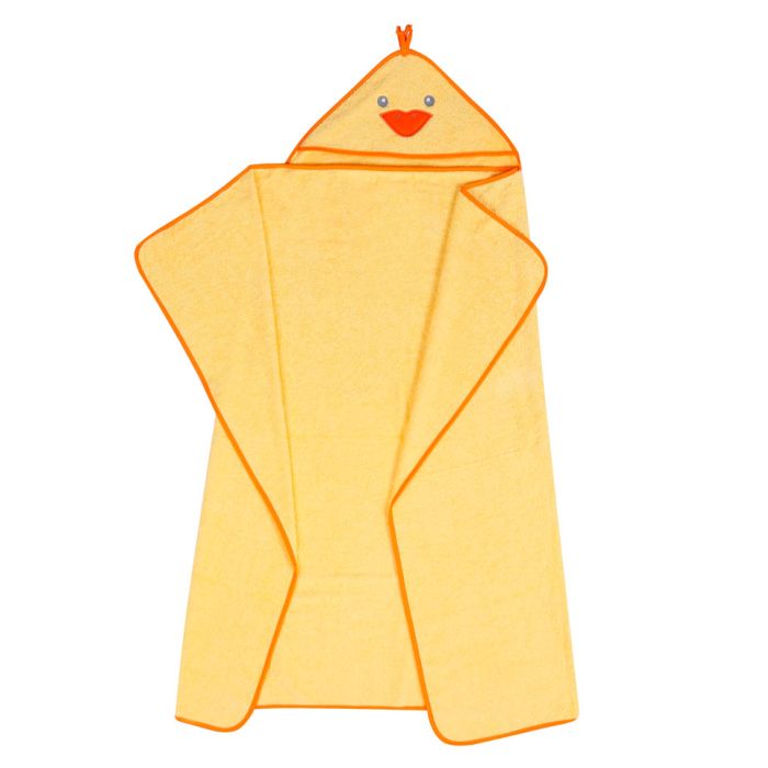 Dvielis ar kapuci  "Fox" 120x100cm  dzeltens