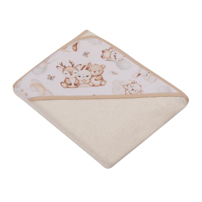 Dvielis ar kapuci  "Baby deer" 80x80 cm 