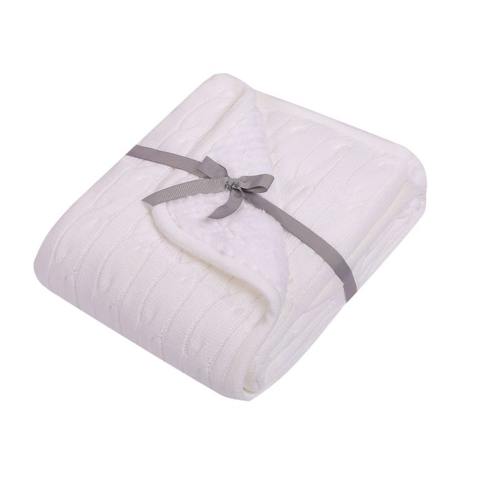 Divpusējs bērnu pleds "My little star" 90x80 cm balts