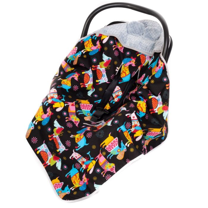  Sedziņa / konverts autokrēsliņām  "Dog lovers" 80x80 cm