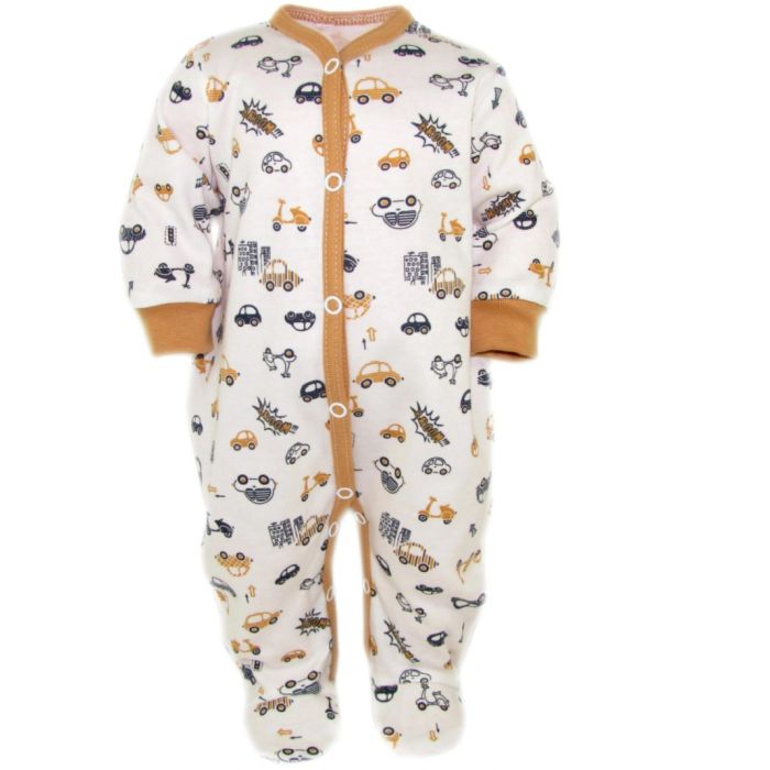 Zīdaiņu kokvilnas rāpulītis ar piedurknēm "Broom" 