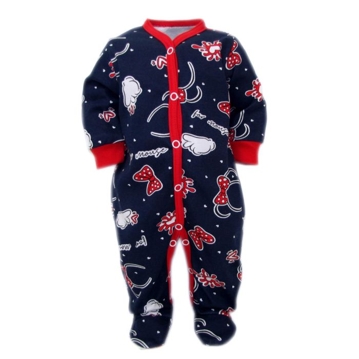 Zīdaiņu kokvilnas rāpulītis ar piedurknēm "Mouse" 