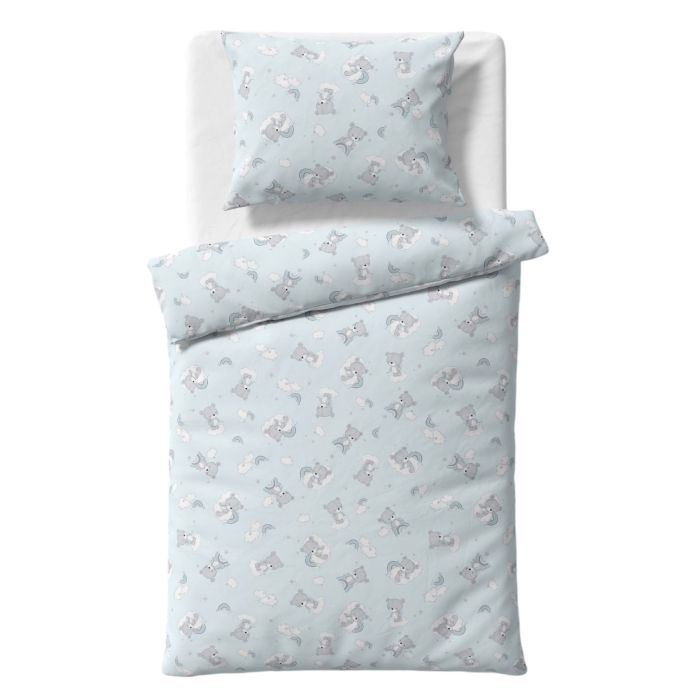 Gultas veļa bērniem 135x100 "Teddy blue" 