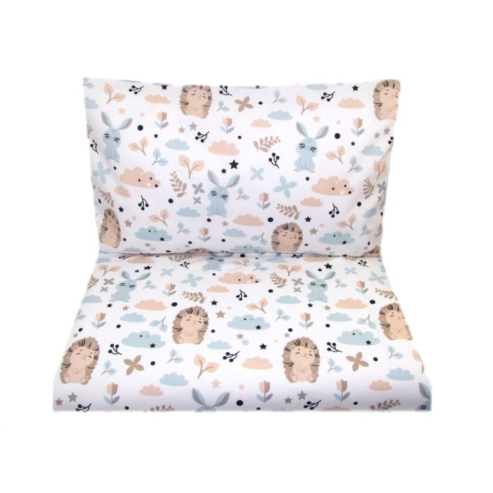 Bērnu gultas veļa 135x100 "Bunny & Hedgehog" 